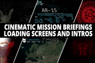 cinematic mission briefings, loading screens and intros
