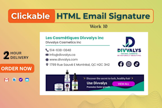 design clickable HTML email signature
