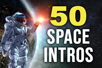 make 50 cool space logo intro video animations