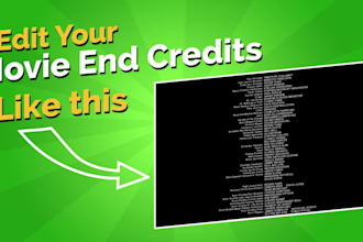 create opening and end credits for your movie