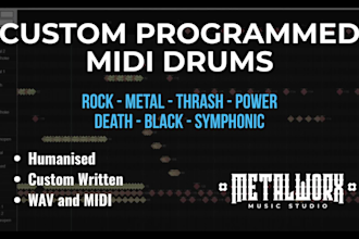 program realistic midi drums for your metal or rock song