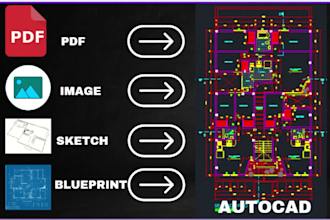 convert pdf, image, sketch, blueprint to autocad, cad, dwg