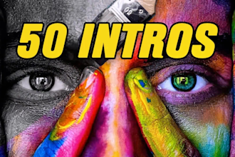 do 50 epic youtube video intros and animated logo