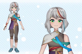 design and rig vtuber in live2d for your stream 2d vtuber model vtuber model
