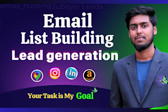 do email list building, b2b lead generation, and data scraping from any niche
