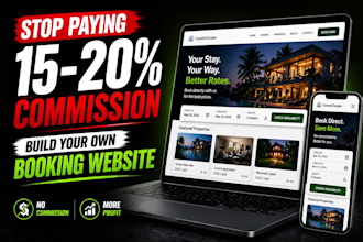 design a professional airbnb website with a booking system