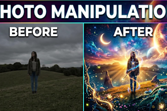 do professional photo manipulation, compositing, background change
