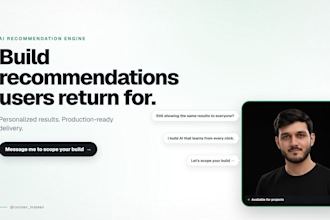 build personalized ai recommendation systems for ecommerce, saas and apps