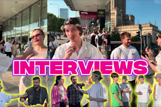 film a street interview for you