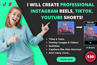 edit engaging instagram reels, youtube shorts and tiktok