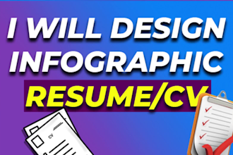 design professional infographics cv resume and cover letter