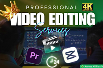 be your pro youtube video editor for HD editing in 24hrs