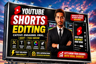 do viral youtube shorts editing as an expert shorts editor