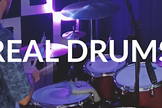 record professional sounding drums and real percussion