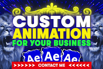 make a quality animation, motion graphics and edit after effects template