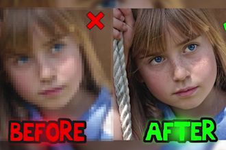 enhance, improve low images quality and fix blurry photos