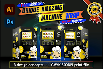 design custom vending machine vinyl wrap