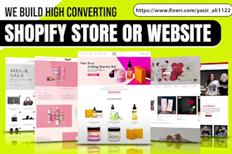 build shopify website, shopify store or dropshipping ecommerce store