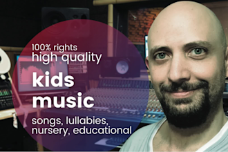create custom nursery, kids, lullaby and background music