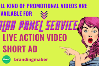 do solar panel install or cleaning service short promo video