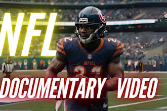 edit an nfl documentary video in shorts and long form with free thumbnail