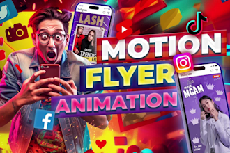 create stunning motion flyers and animated video ads for social media