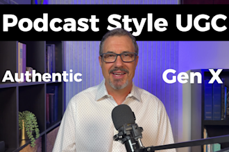 create a podcast style video ugc ad for social media