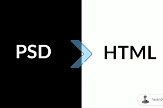convert your PSD to responsive HTML bootstrap4