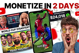 create a stunning monetizable football or soccer video for youtube and tiktok