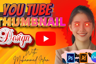 design viral and attractive youtube thumbnails
