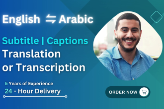 add or translate english, arabic subtitles or captions to your video