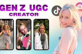 create female content creator ugc videos for tiktok, instagram, facebooks ads
