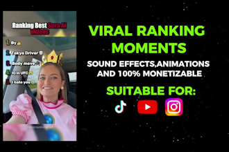 make viral ranking moments videos for youtube and tiktok