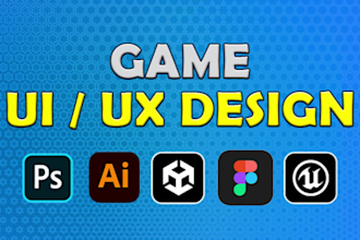 design modern game UI  UX for your games