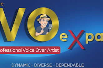 record a professional american male voiceover