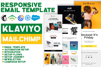 do responsive HTML email template mailchimp klaviyo