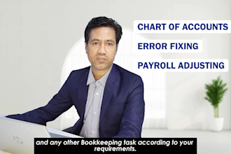 do bookkeeping, setup, clean up, bank reconciliation in zoho books, xero, wave
