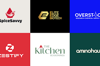 design modern ecommerce brand logo for supplement, peptide, cosmetics