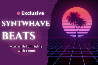 make custom synthwave, darkwave, retrowave, avoid copyright