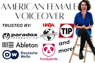 be your female american voice actor and voice over