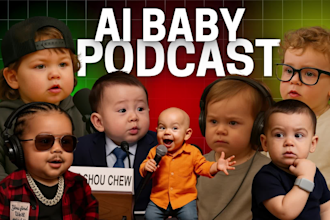 create viral baby talking podcast ai baby podcast shorts for tiktok youtube