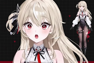 design and vtuber rigging live 2d vtuber model, 2d vtuber model, vtuber model