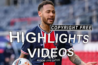 create copyright free football highlights for youtube