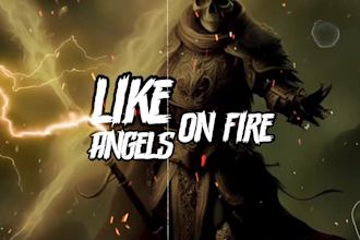 create an energetic and proffesional metal lyrics video