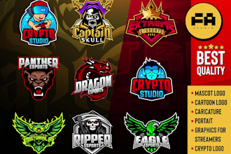 design, caricature mascot logo, modern cartoon character, cartoon portrait