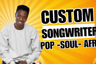 be your songwriter for afrobeats rnb soul gospel raggae