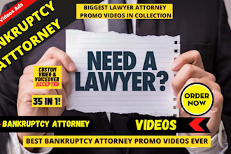 provide bankruptcy attorney or bankruptcy lawyer promo video