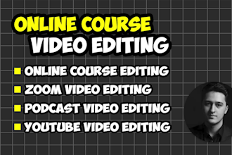 do video editing of online lessons and online courses