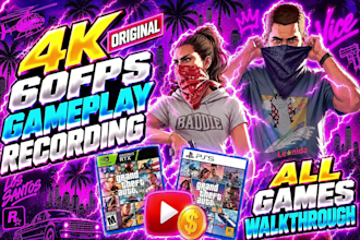record original 4k 60fps gameplay footage and custom gaming videos