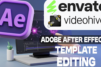edit any  envato , videohive after effects templates